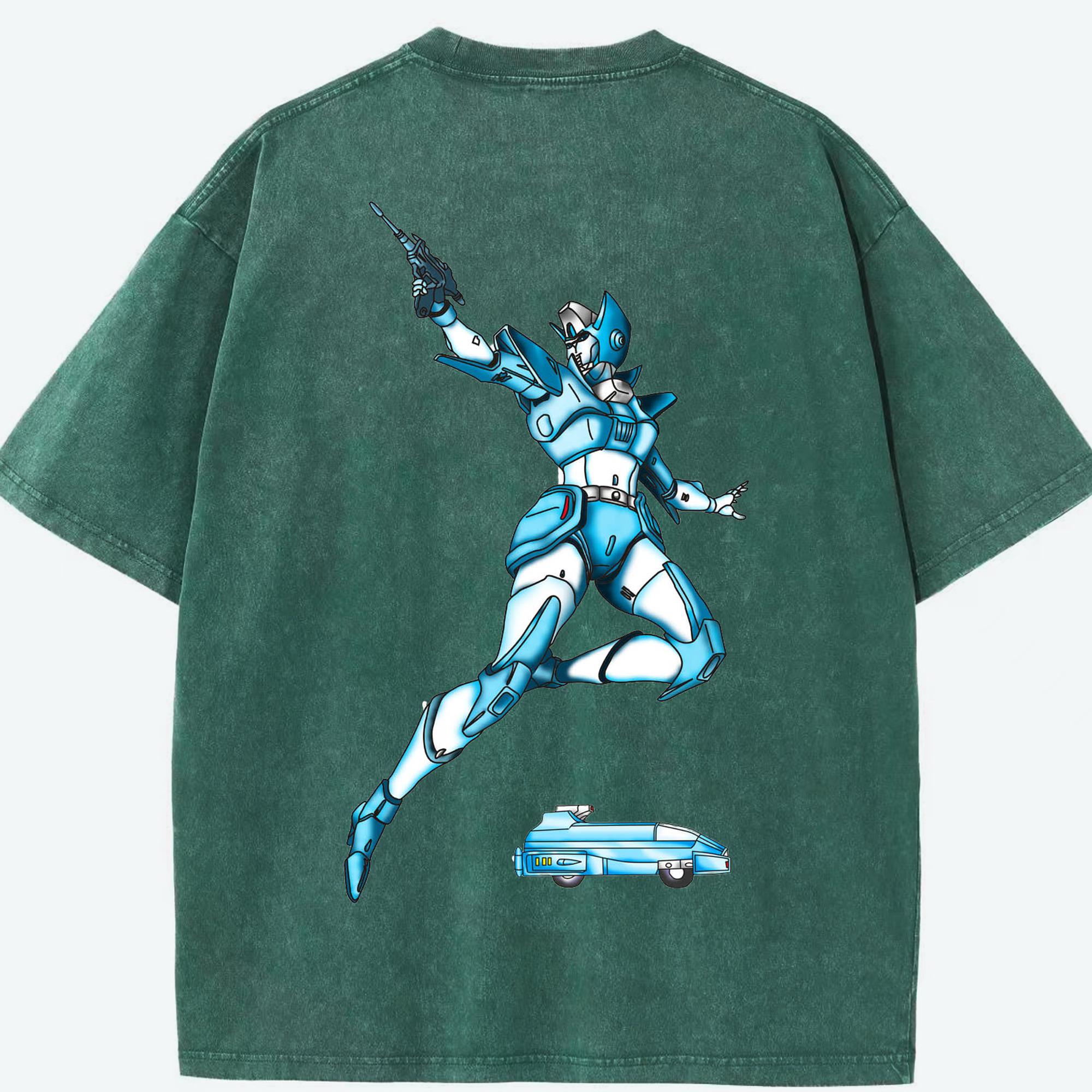 （画像用）  綿100% ヴィンテージ風 半袖Tシャツ（背面プリント）
